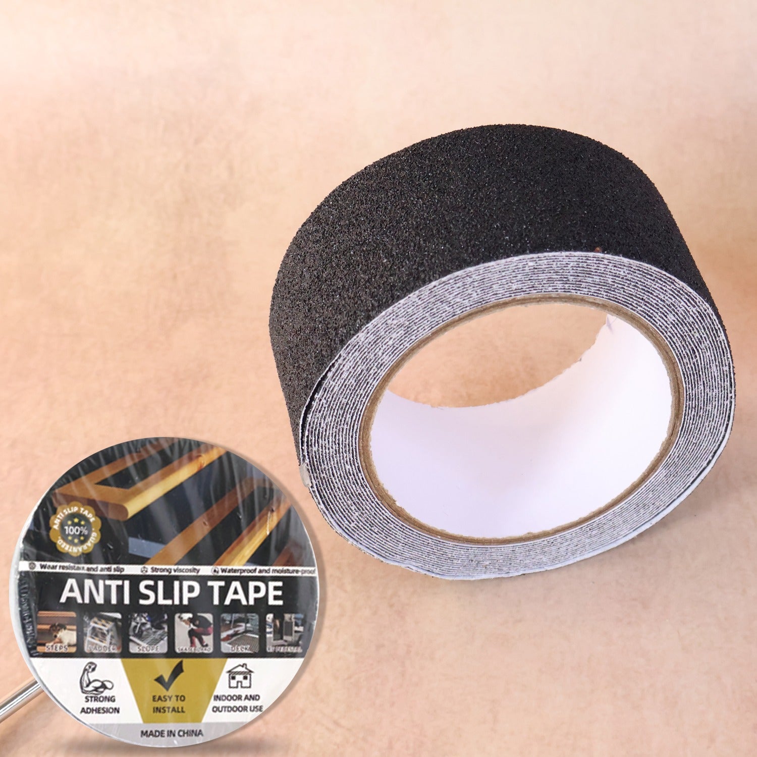Heavy Duty Anti-Slip Safety Grip Tape Roll 5 cm x 5 m (1 Pc) Heavy Duty Anti-Slip Safety Grip Tape Roll 5 cm x 5 m (1 Pc)